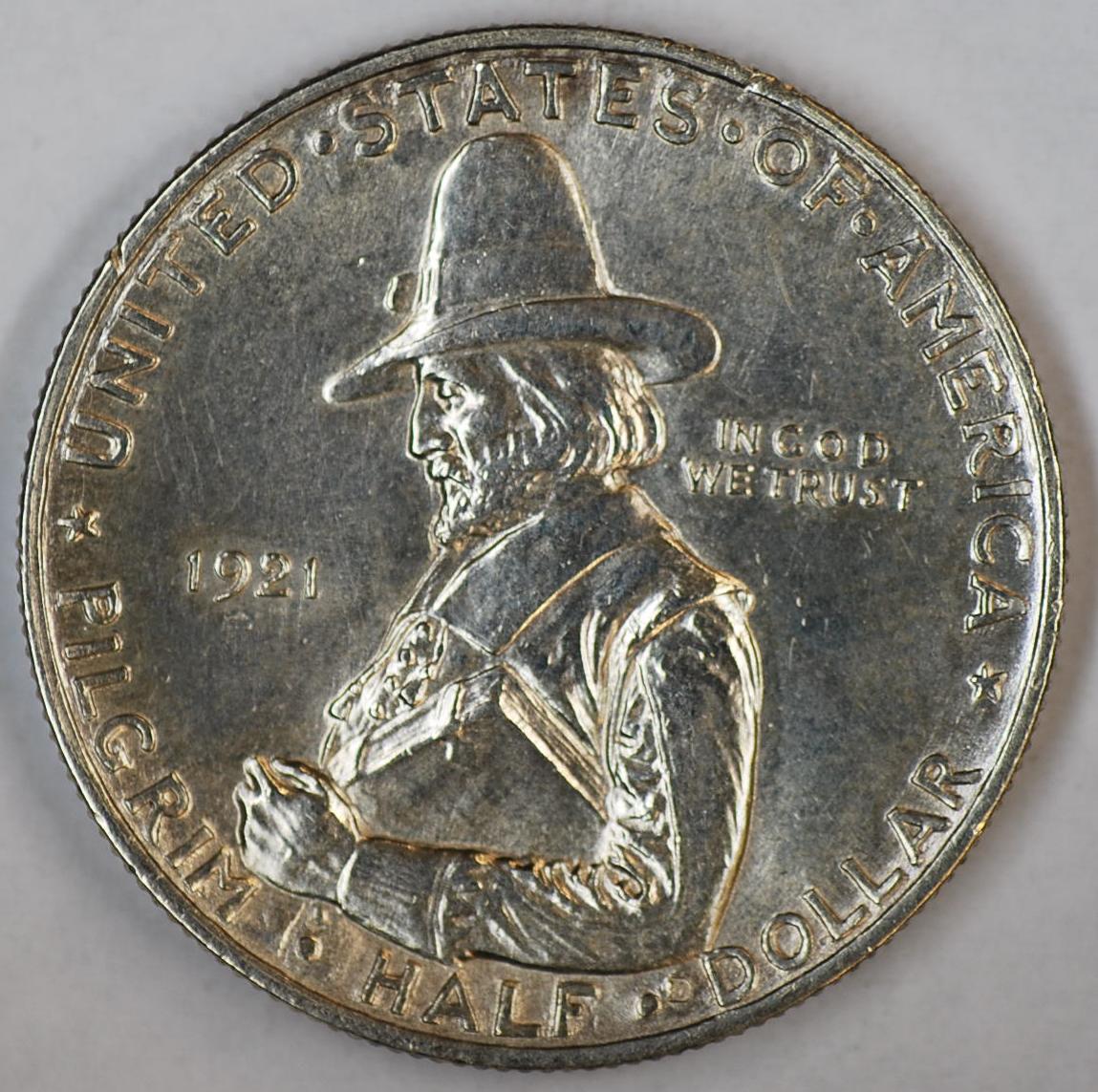 1920-1921 PILGRIM COMMEMORATIVE HALF DOLLAR